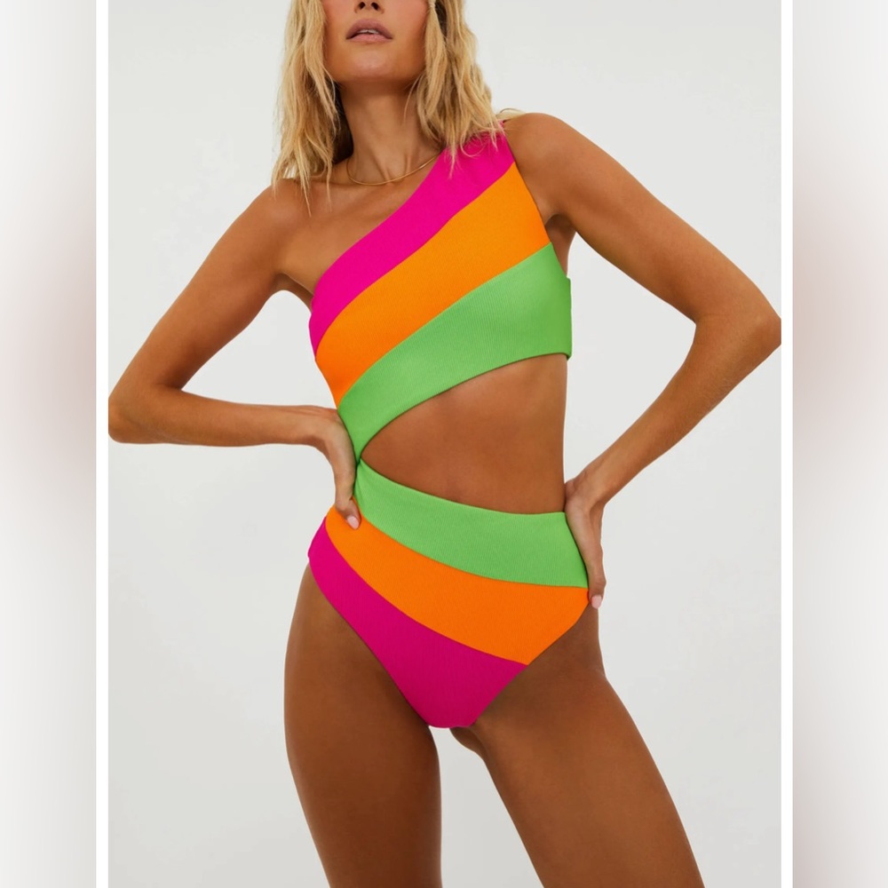 Joyce Stripe Cutout One-Piece Swimsuit
Beach Riot